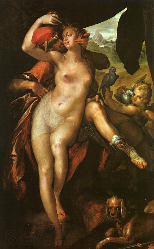 Bartholomeus Spranger Venus and Adonis Spain oil painting art